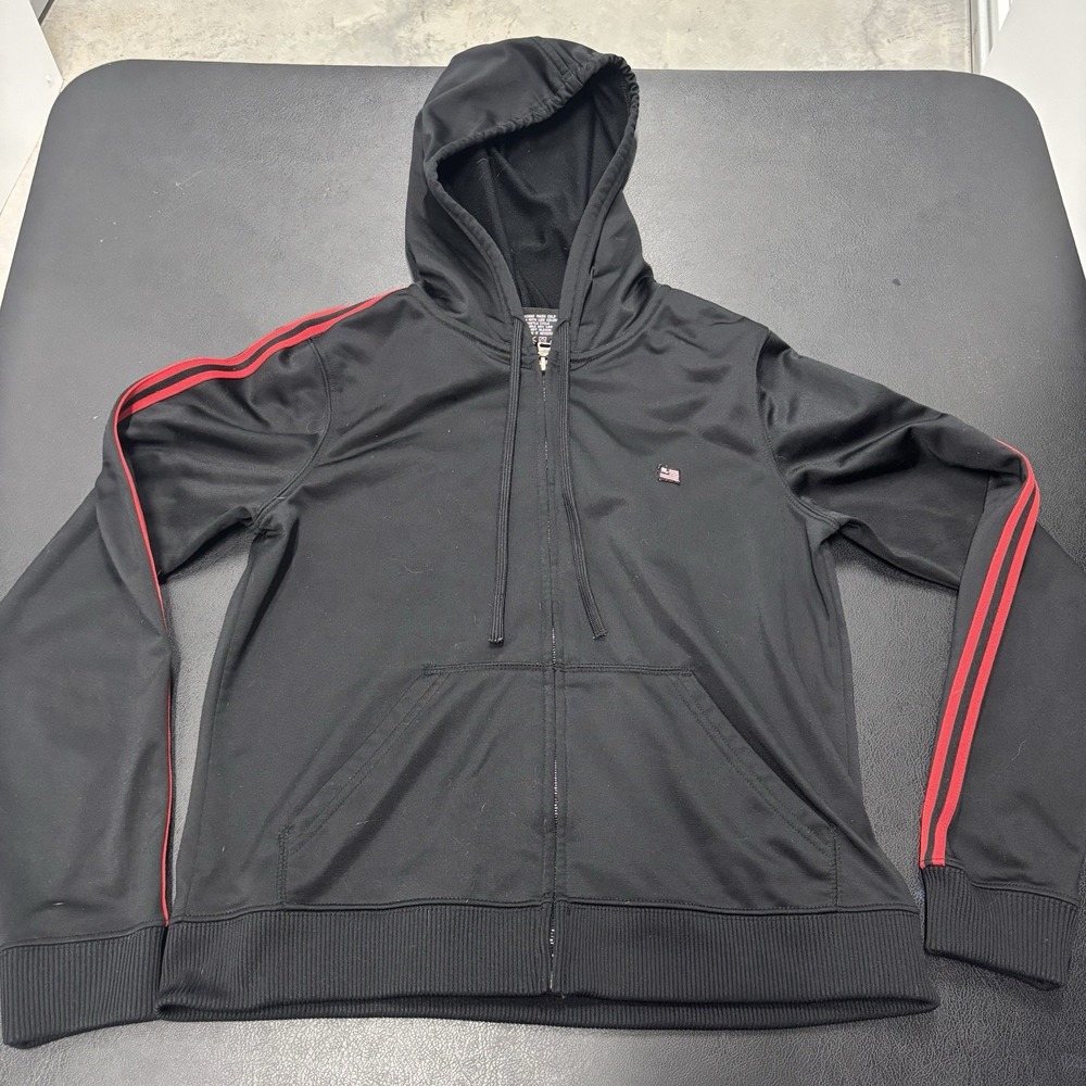 Polo Jeans Co. Ralph Lauren Big Kids Full Zip Sweatshirt Hoodie Black Red Sz Sm